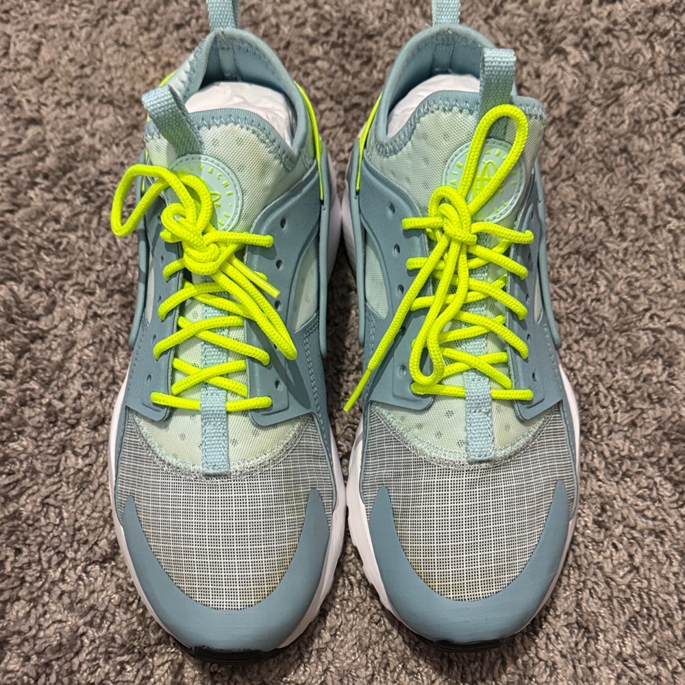Nike Air Huarache Run Ultra Blue and Neon Colorway